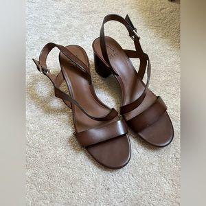 Naturalized Strappy Block Heel Sandal